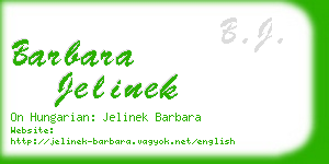 barbara jelinek business card